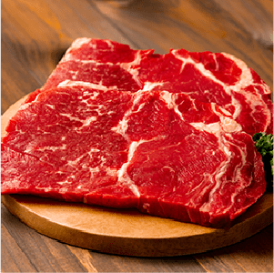 Portioned beef meat