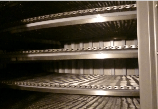 Freezes large volumes of product evenly with less space